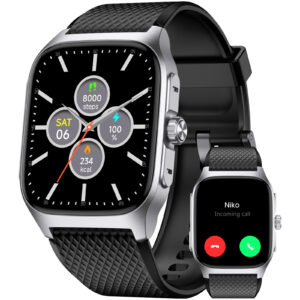EURANS Metal Watch - 14 Days Battery, No App/Phone Required, Bluetooth Call(Answer/Dial Calls), 1.85'' AMOLED Display